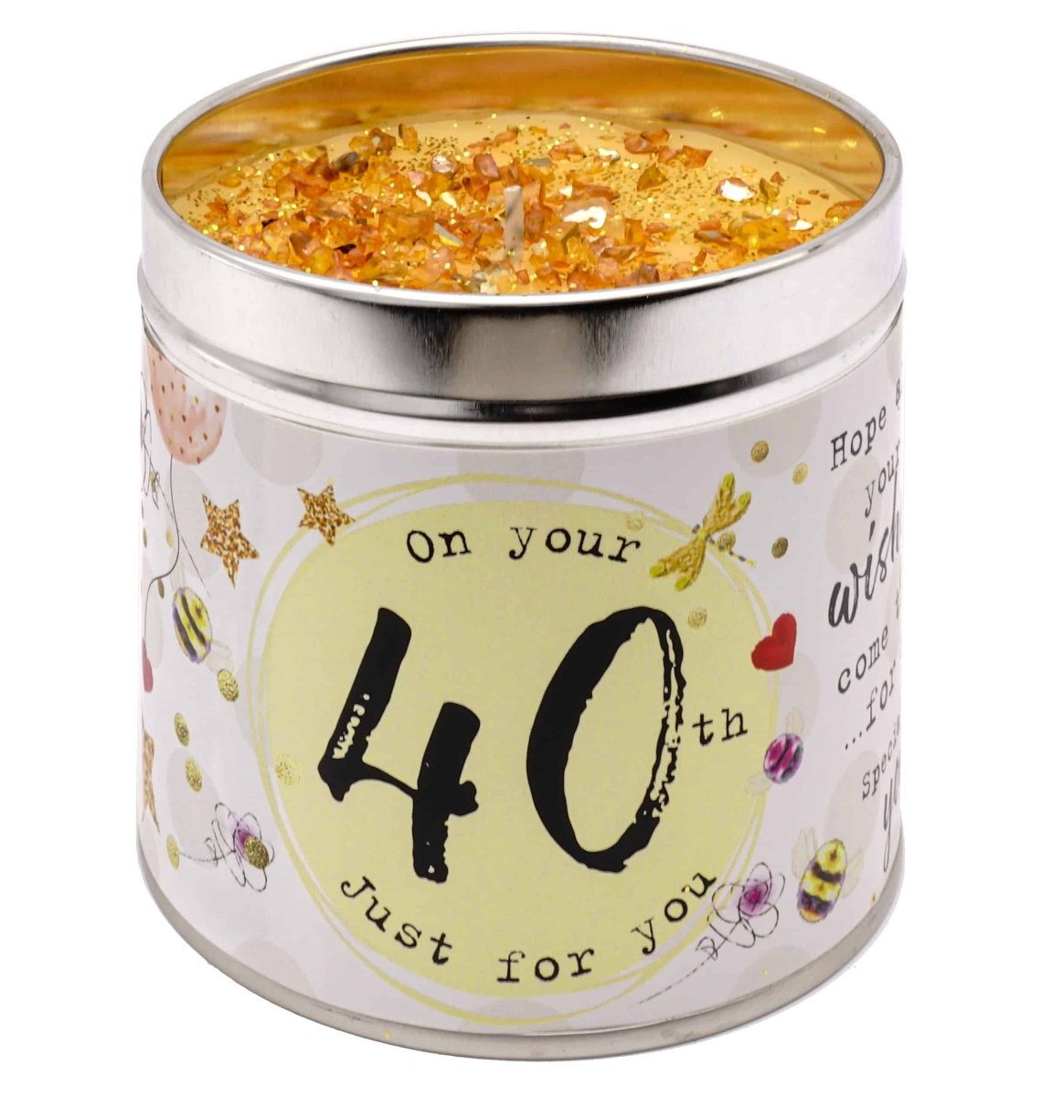 Just Because Scented Candle Tin 40th - RUTHERFORD & Co