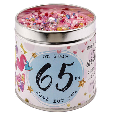 Just Because Scented Candle Tin 65th - RUTHERFORD & Co