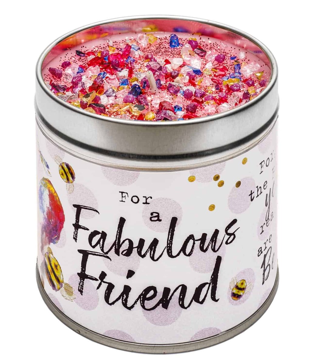 Just Because Scented Candle Tin Fabulous Friend - RUTHERFORD & Co