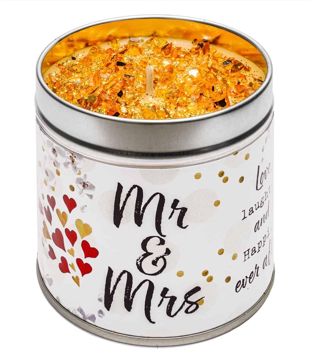 Just Because Scented Candle Tin Mr & Mrs - RUTHERFORD & Co