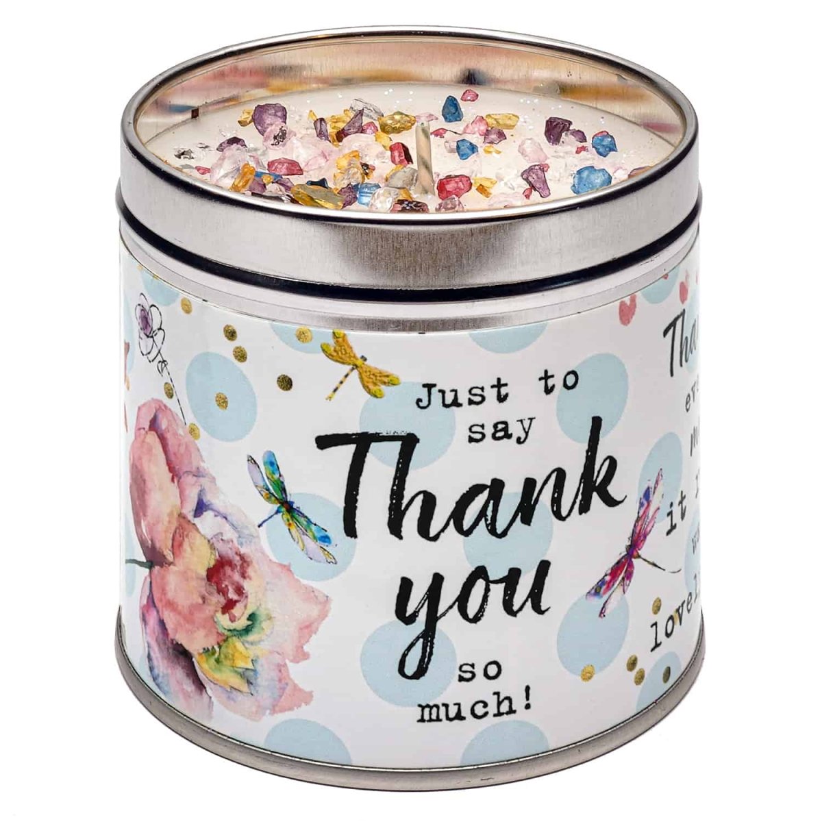 Just Because Scented Candle Tin Thank You - RUTHERFORD & Co