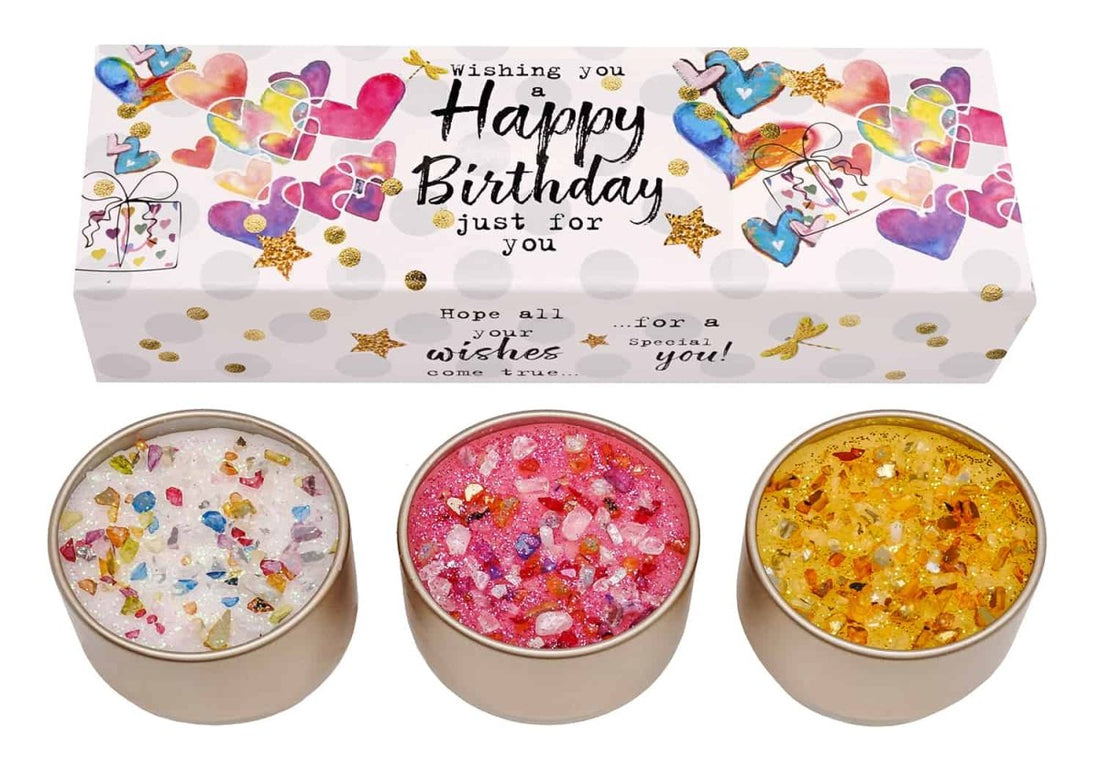 Just Because Three Lites Tealights Happy Birthday - RUTHERFORD & Co