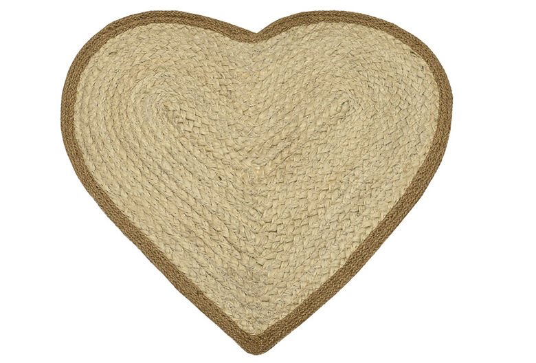 Jute heart placemat - RUTHERFORD & Co