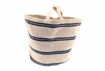 Jute market bag narrow stripe - RUTHERFORD & Co