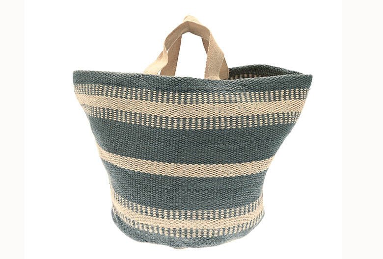 Jute market bag wide stripe - RUTHERFORD & Co