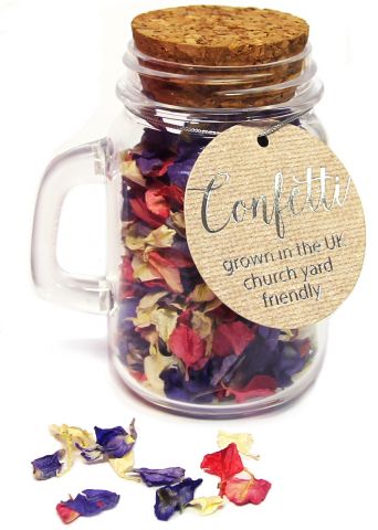 Natural Petal Bottle of Confetti (UK Grown)