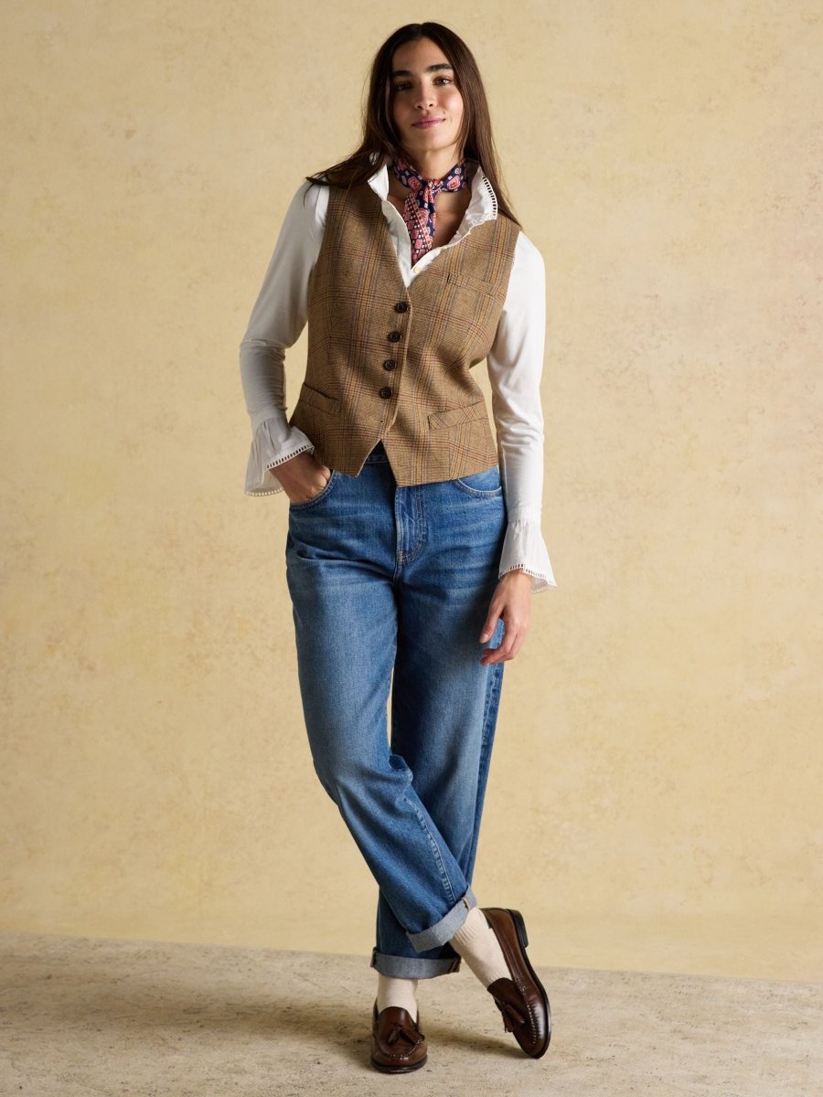 Kate White Long Sleeve Frilled Neck Top - RUTHERFORD & Co