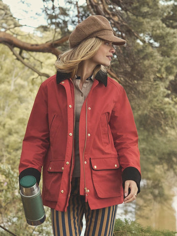 Katherine Burnt Orange Waterproof Heritage Coat - RUTHERFORD & Co