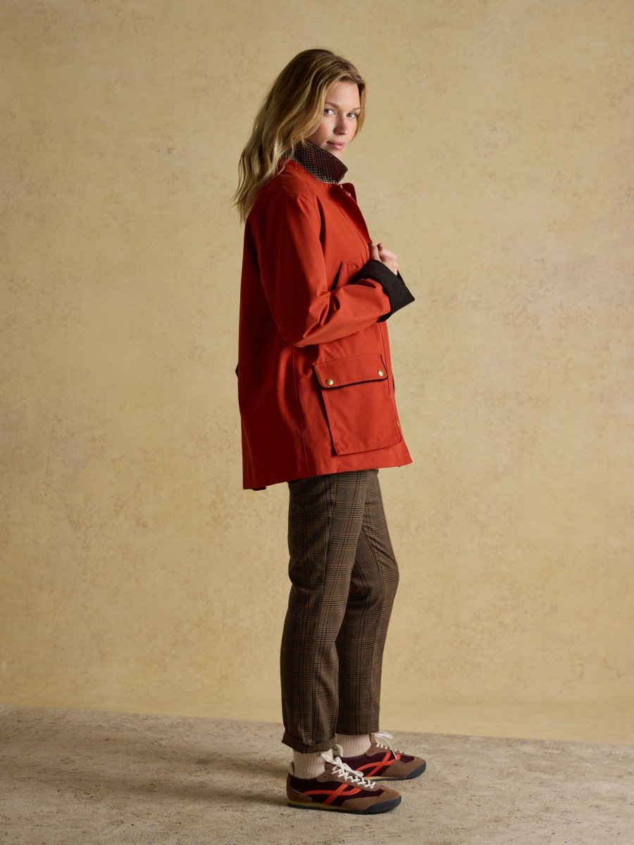 Katherine Burnt Orange Waterproof Heritage Coat - RUTHERFORD & Co
