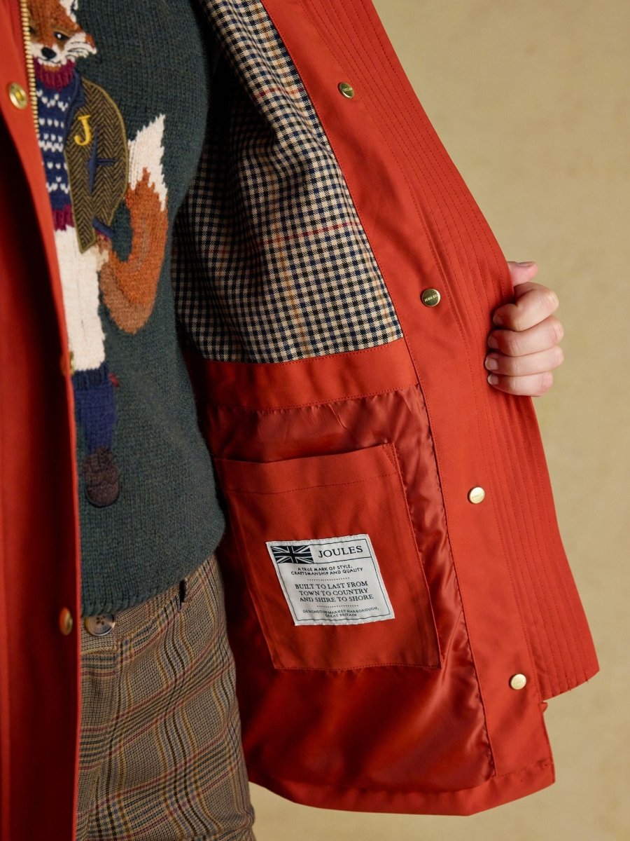 Katherine Burnt Orange Waterproof Heritage Coat - RUTHERFORD & Co