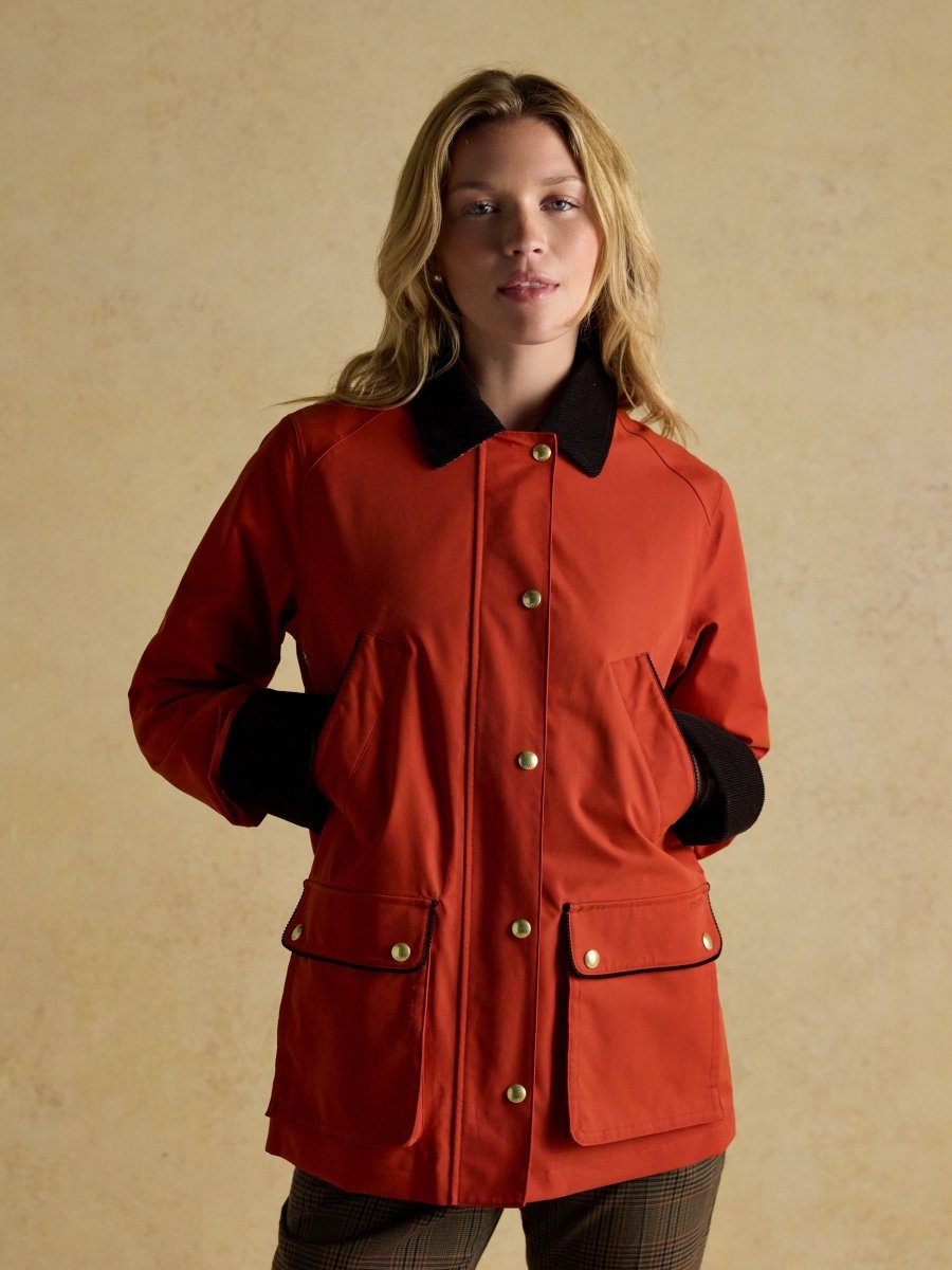 Katherine Burnt Orange Waterproof Heritage Coat - RUTHERFORD & Co