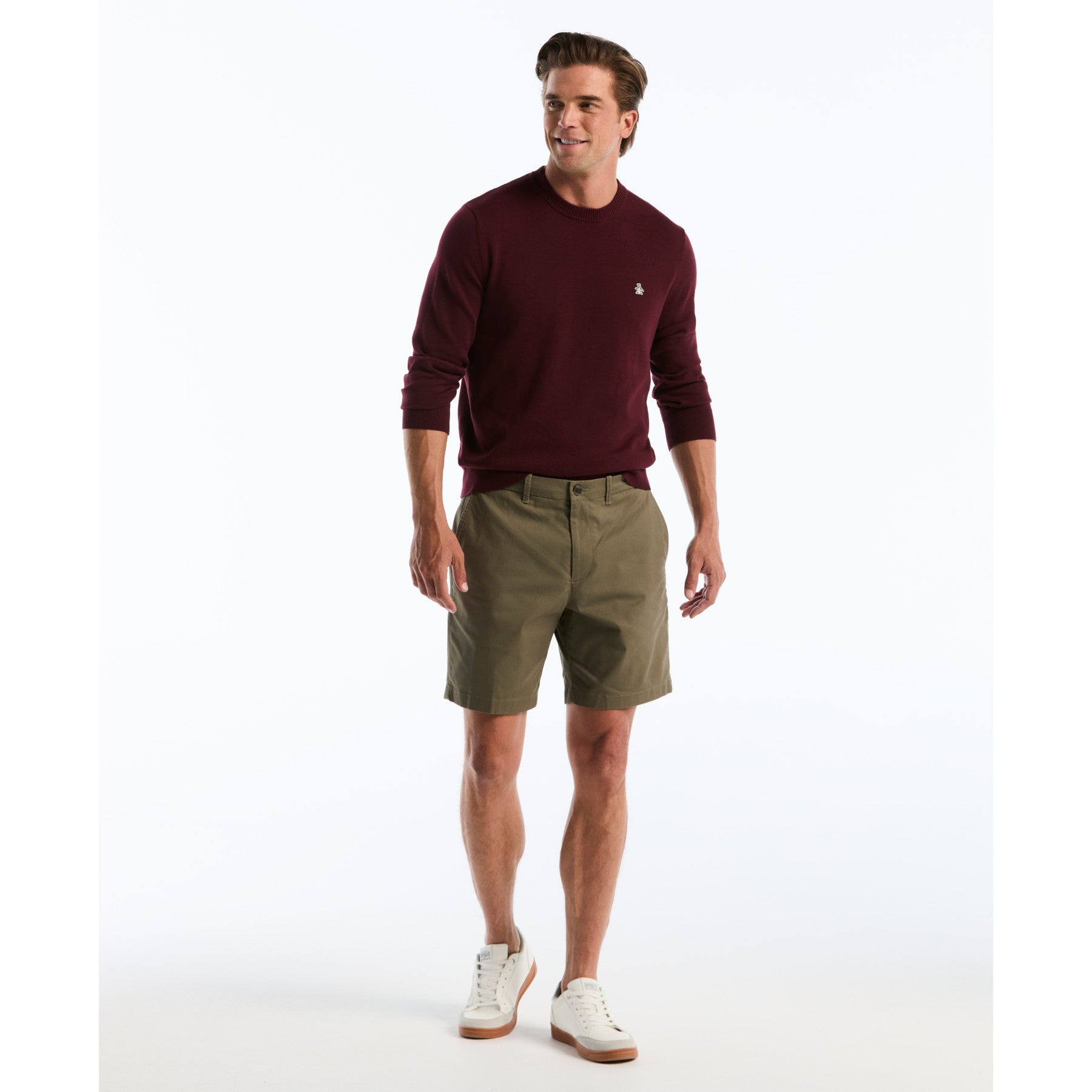 Cotton Crew Neck Sweater In Port Royale