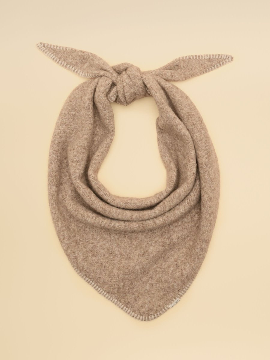 Kendra Oatmeal Triangle Scarf - RUTHERFORD & Co
