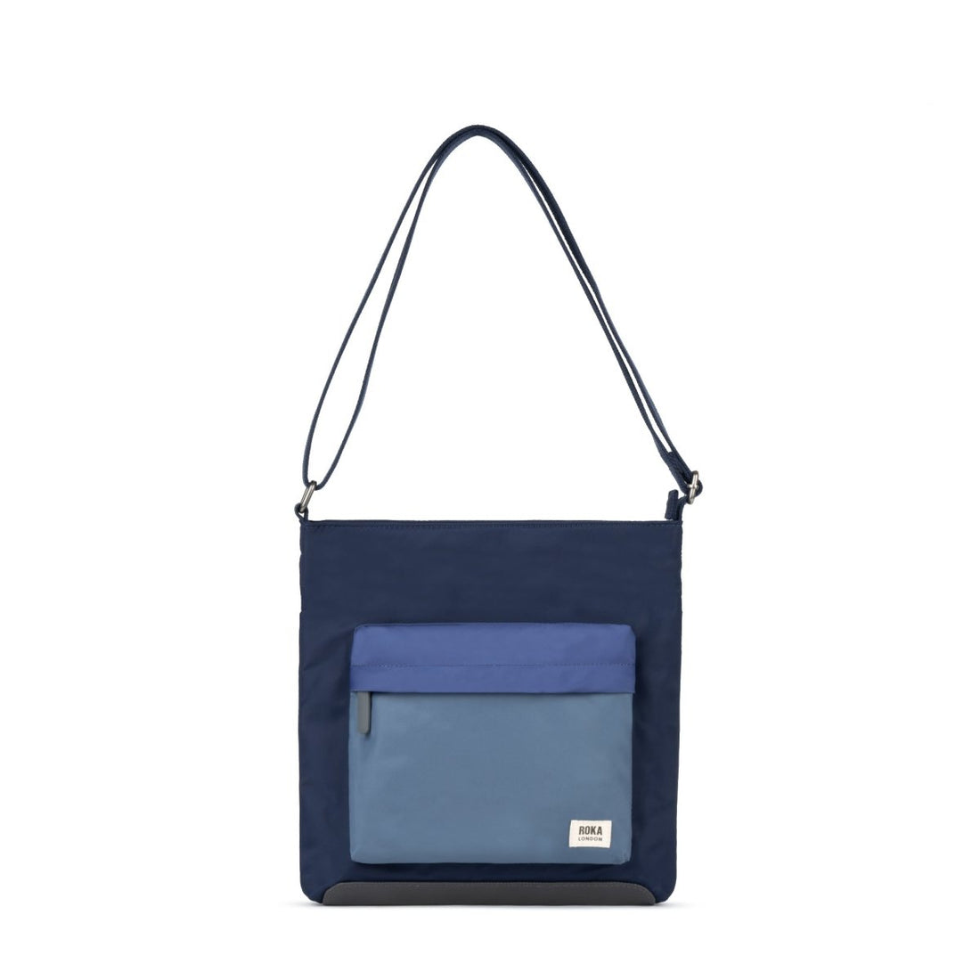 Kennington Crossbody Bag Medium Recycled Nylon - Indigo Tonal - RUTHERFORD & Co