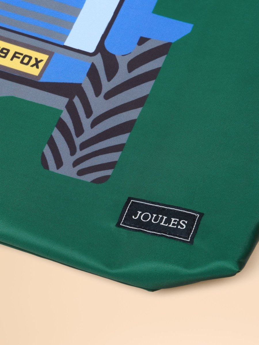 Kids' Adventurer Green & Blue Tractor Drawstring Bag - RUTHERFORD & Co