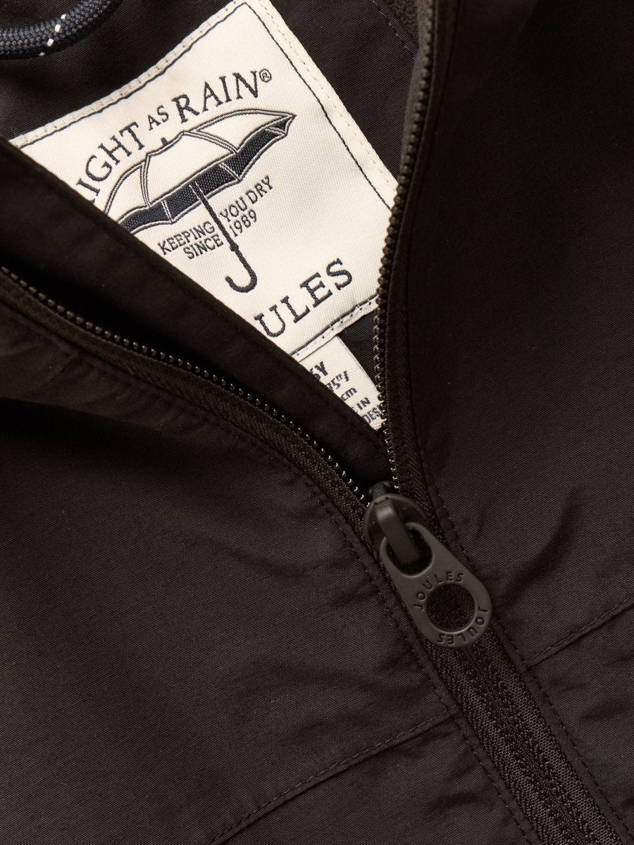 Kids' Ayston Black Waterproof Fleece Lined Raincaot - RUTHERFORD & Co