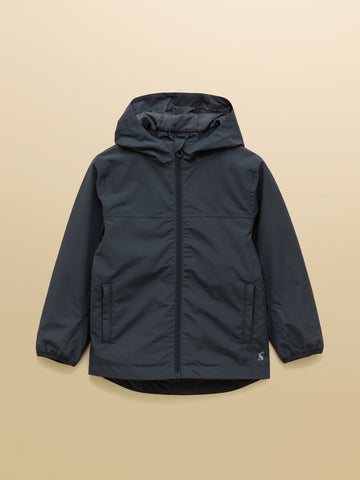 Kids' Ayston Navy Waterproof Fleece Lined Raincoat - RUTHERFORD & Co
