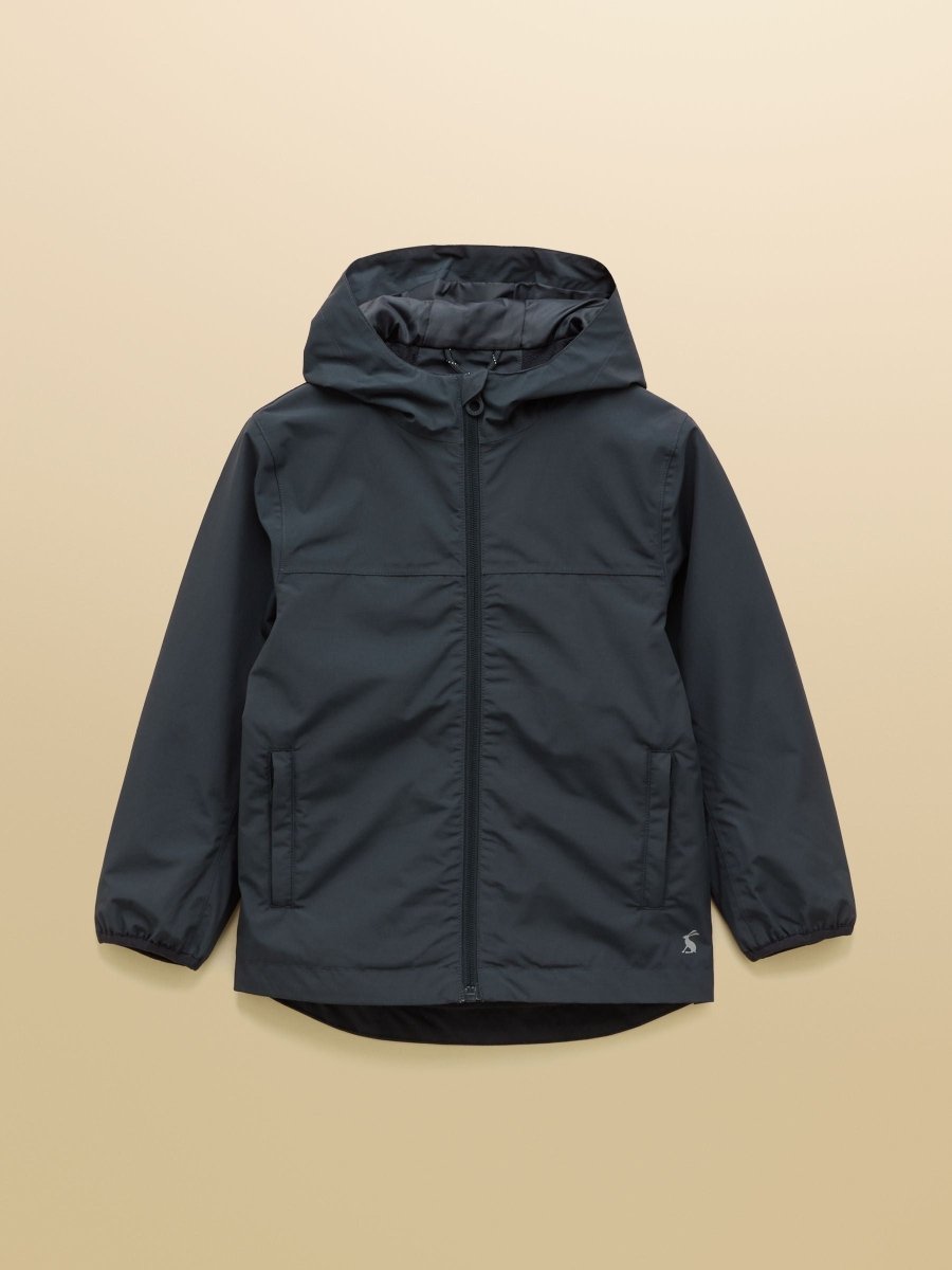 Kids' Ayston Navy Waterproof Fleece Lined Raincoat - RUTHERFORD & Co