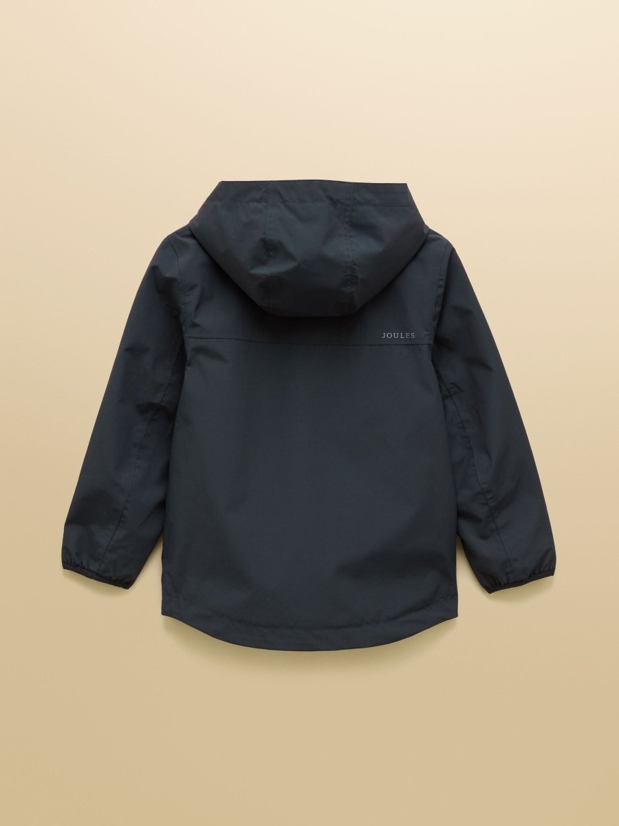 Kids' Ayston Navy Waterproof Fleece Lined Raincoat - RUTHERFORD & Co