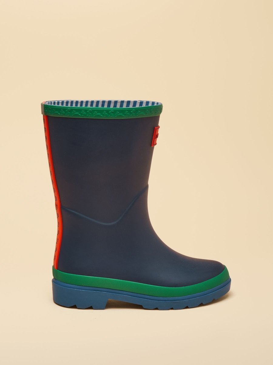Kids' Blue & Green Colourblock Wellies - RUTHERFORD & Co