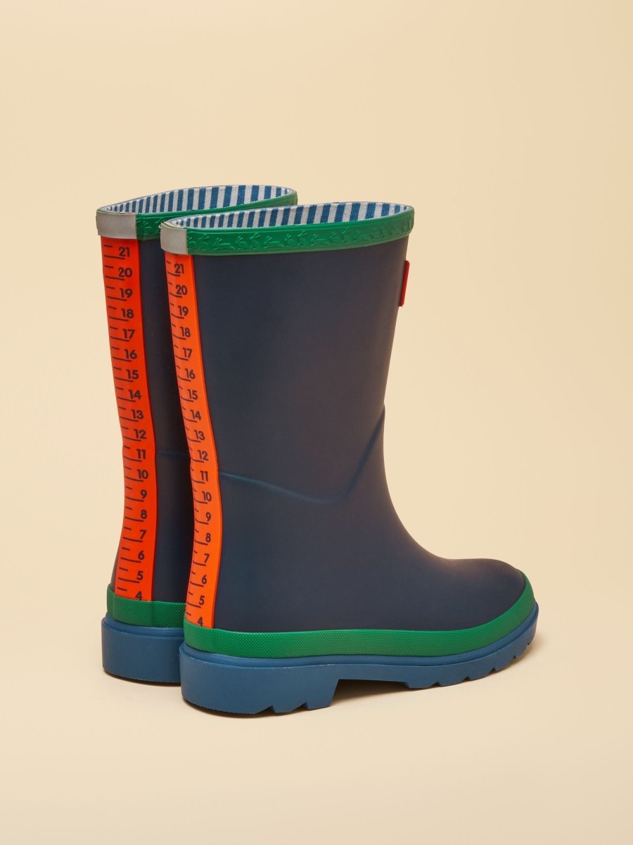 Kids' Blue & Green Colourblock Wellies - RUTHERFORD & Co