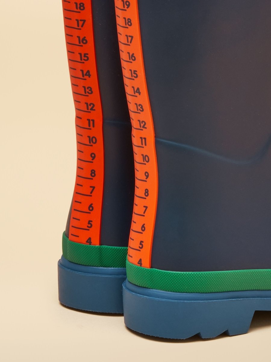 Kids' Blue & Green Colourblock Wellies - RUTHERFORD & Co