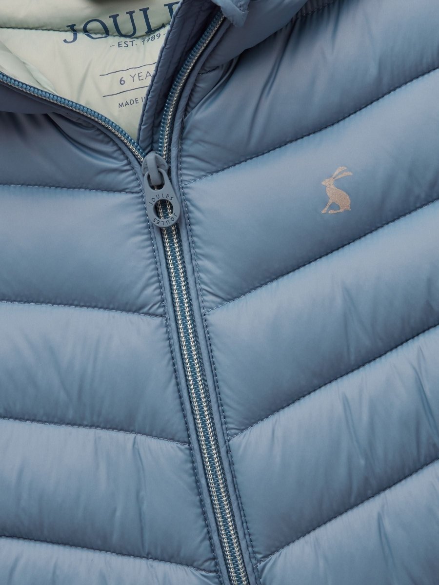 Kids' Cairn Blue Showerproof Padded Coat with Hood - RUTHERFORD & Co