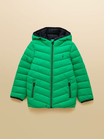 Kids' Cairn Bright Green Showerproof Padded Coat - RUTHERFORD & Co