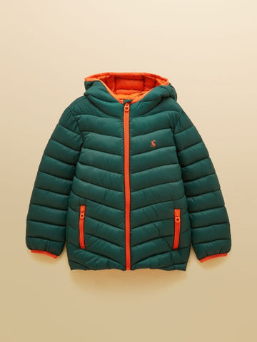 Kids' Cairn Dark Green Showerproof Padded Coat - RUTHERFORD & Co