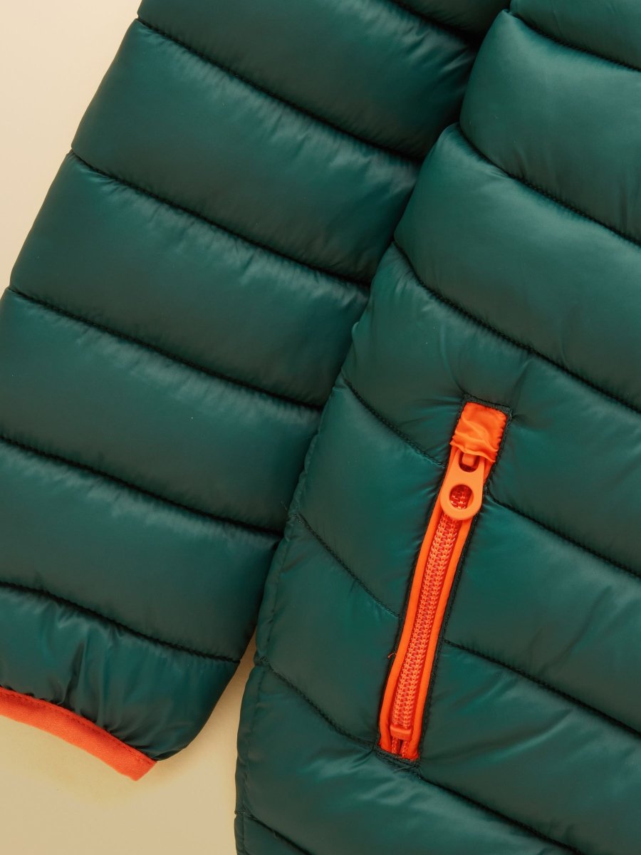 Kids' Cairn Dark Green Showerproof Padded Coat - RUTHERFORD & Co