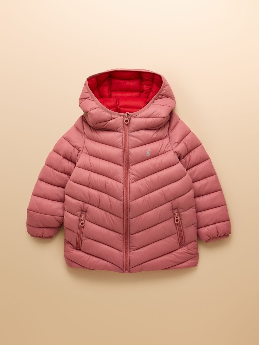 Kids' Cairn Pink Showerproof Padded Coat with Hood - RUTHERFORD & Co