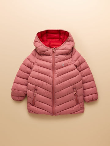 Kids' Cairn Pink Showerproof Padded Coat with Hood - RUTHERFORD & Co