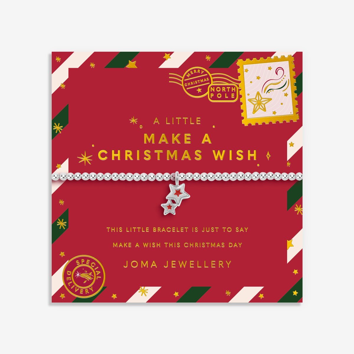 Kids' Christmas A Little 'Make a Christmas Wish' Bracelet - RUTHERFORD & Co
