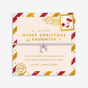 Kids' Christmas A Little 'Merry Christmas Daughter' Bracelet - RUTHERFORD & Co