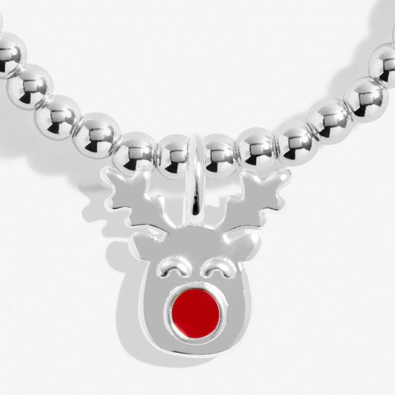 Kids' Christmas A Little 'Rudolph The Reindeer' Bracelet In Silver Plating - RUTHERFORD & Co