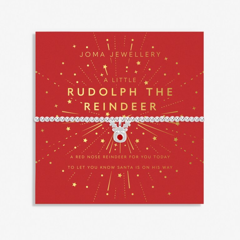 Kids' Christmas A Little 'Rudolph The Reindeer' Bracelet In Silver Plating - RUTHERFORD & Co