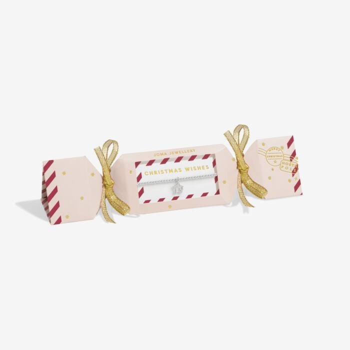 Kids' Christmas Cracker 'Christmas Wishes' Bracelet in Silver Plating - RUTHERFORD & Co