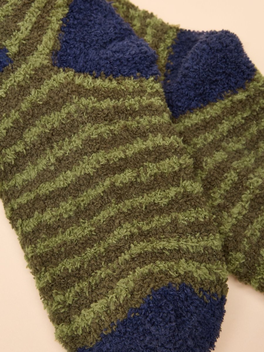 Kids Fluffy Green Character Socks - RUTHERFORD & Co