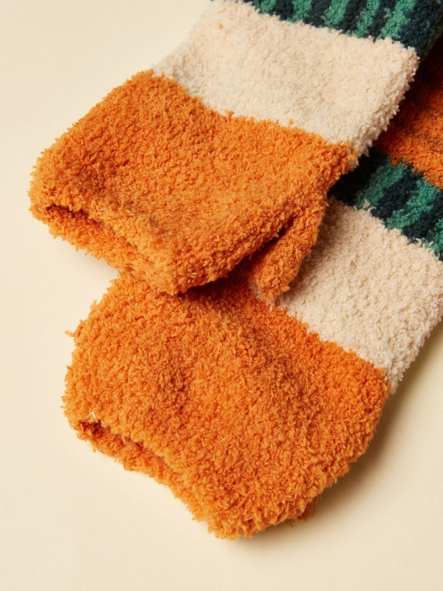 Kids Fluffy Orange Character Socks - RUTHERFORD & Co