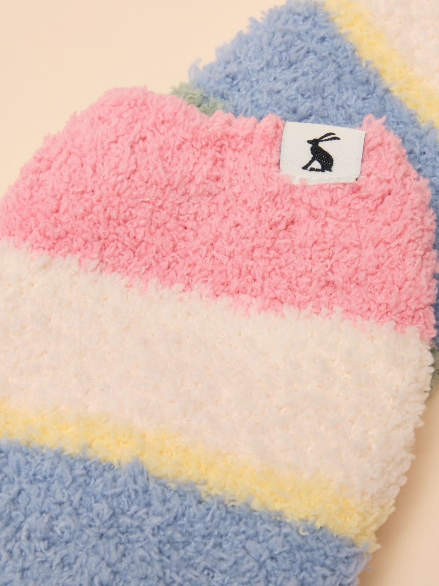 Kids Fluffy Pink Stripe Socks - RUTHERFORD & Co