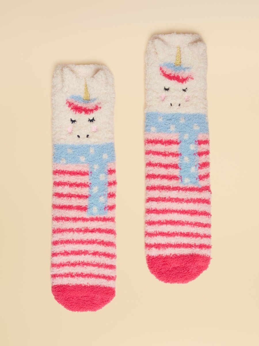 Kids Fluffy Pink Unicorn Socks - RUTHERFORD & Co