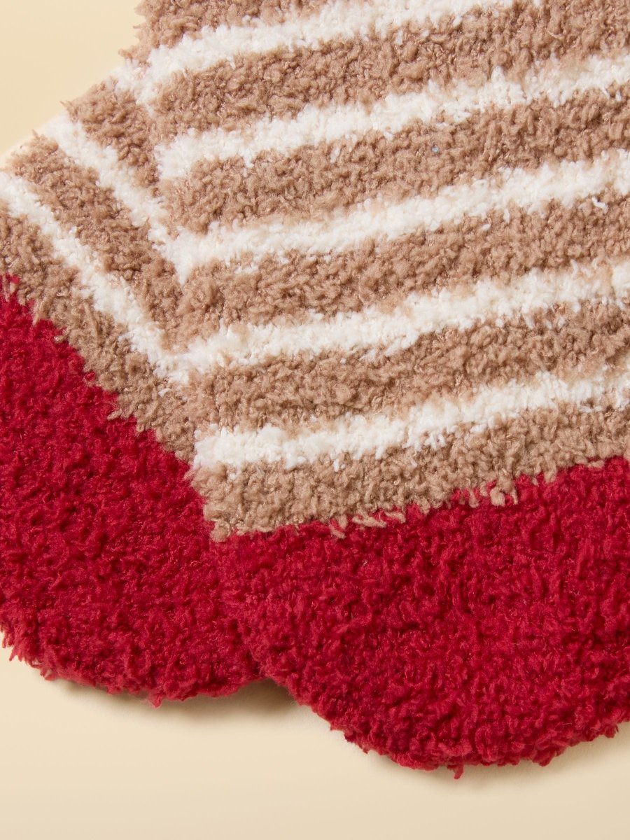 Kids' Fluffy Reindeer Brown Character Socks - RUTHERFORD & Co