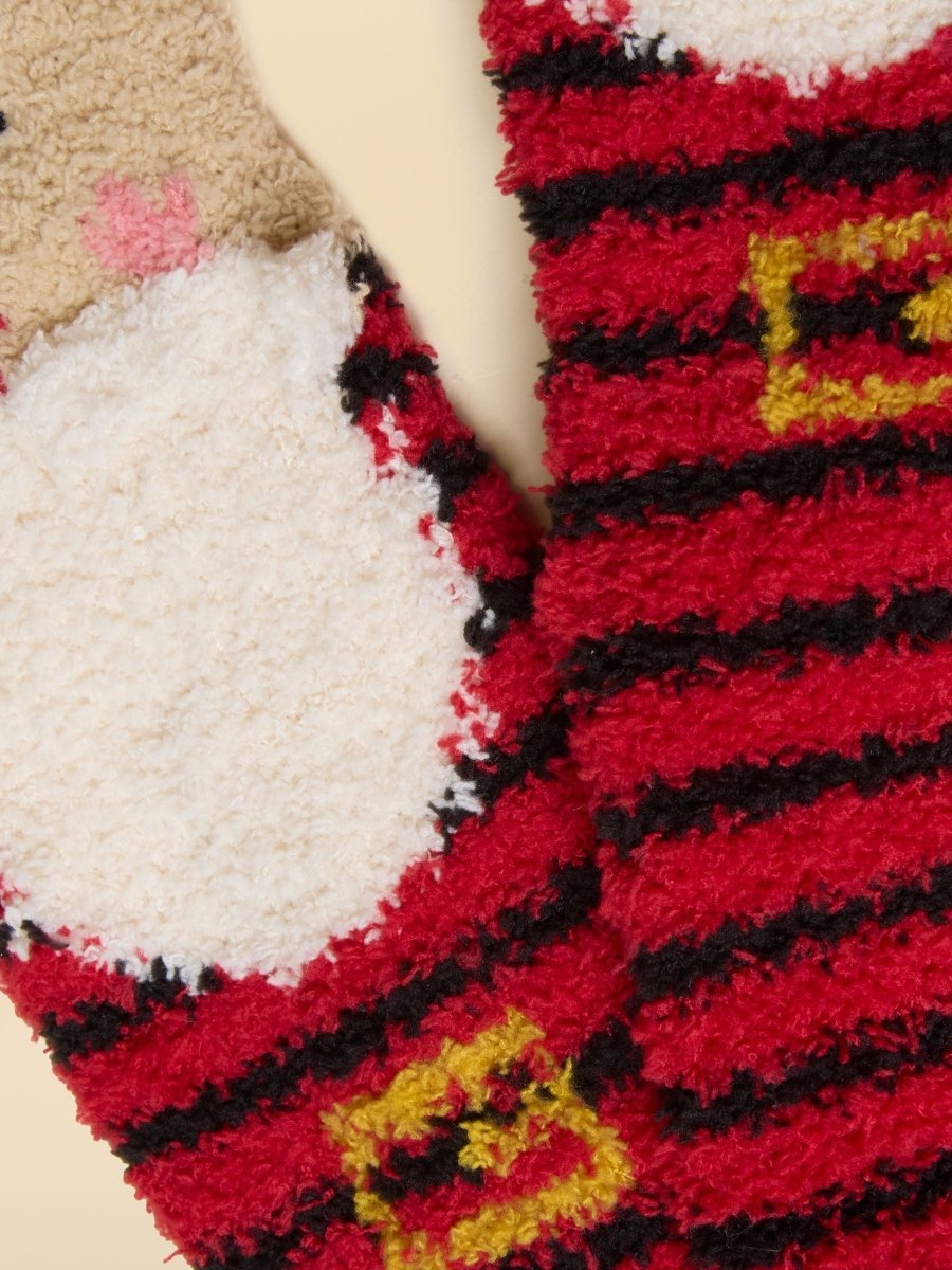 Kids' Fluffy Santa Socks - RUTHERFORD & Co