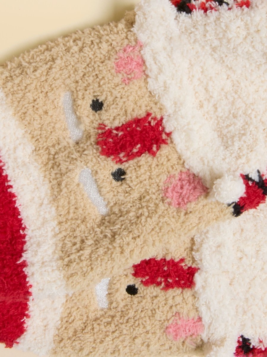 Kids' Fluffy Santa Socks - RUTHERFORD & Co