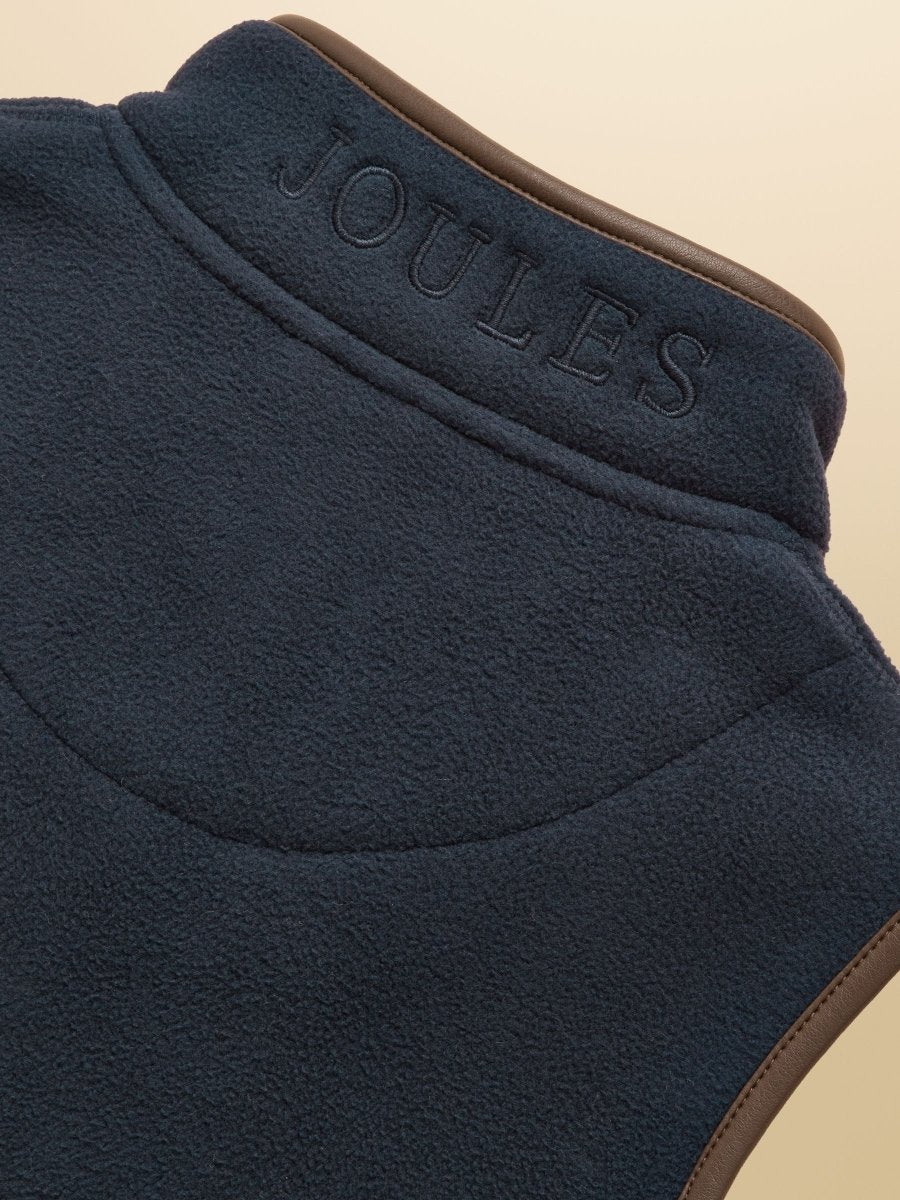 Kids' Heritage Navy Blue Fleece Gilet - RUTHERFORD & Co