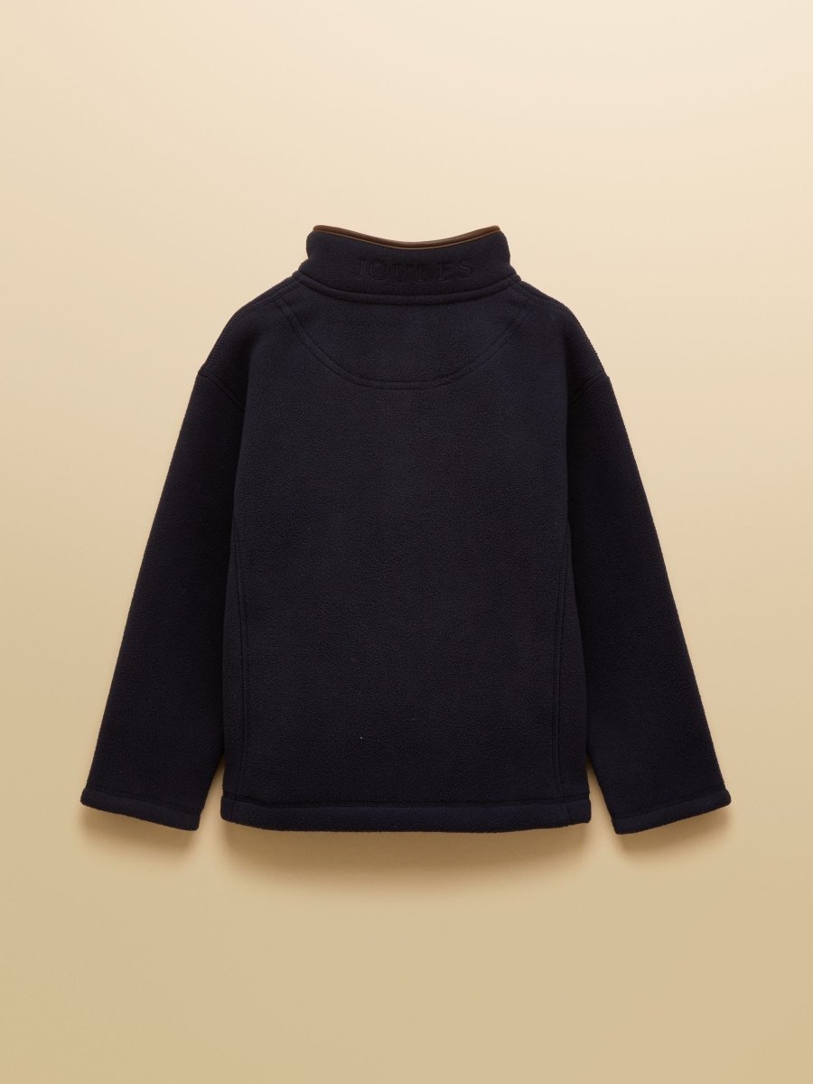 Kids' Heritage Navy Blue Fleece Quarter Zip - RUTHERFORD & Co