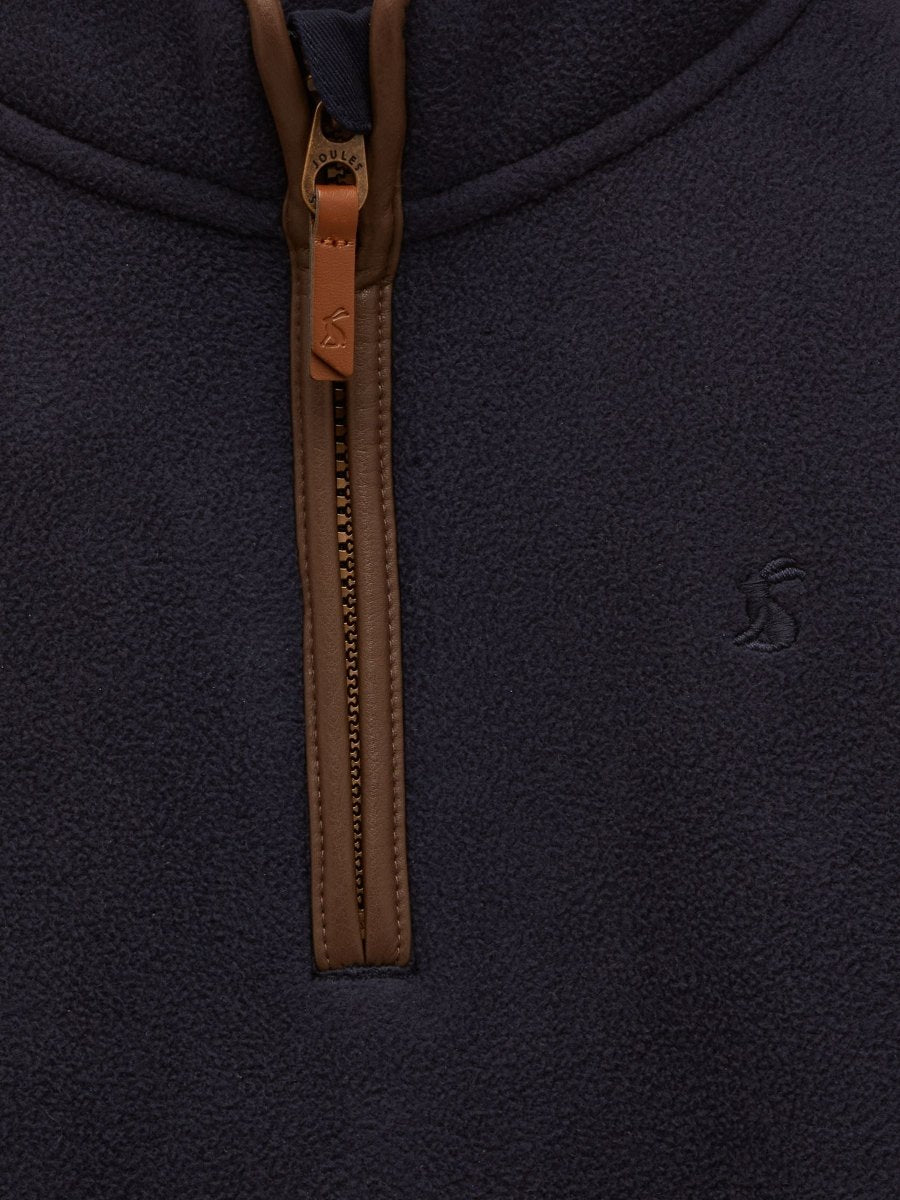 Kids' Heritage Navy Blue Fleece Quarter Zip - RUTHERFORD & Co