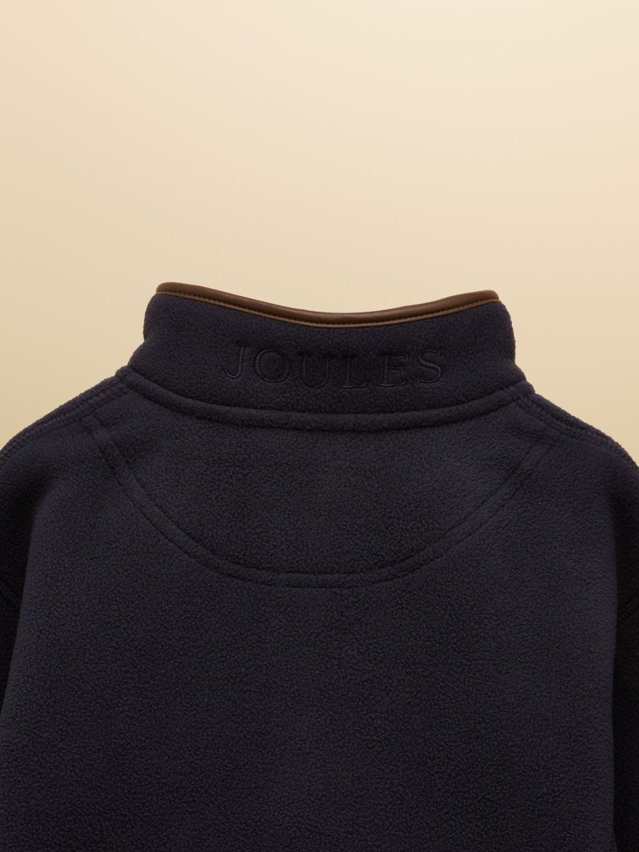 Kids' Heritage Navy Blue Fleece Quarter Zip - RUTHERFORD & Co
