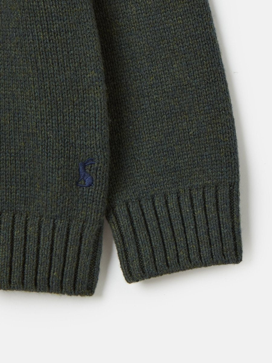Kids' Jonty Green Intarsia Fox Artwork Jumper - RUTHERFORD & Co