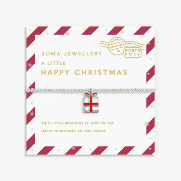 Kids' Love From Santa 'Happy Christmas' Bracelet in Silver Plating - RUTHERFORD & Co